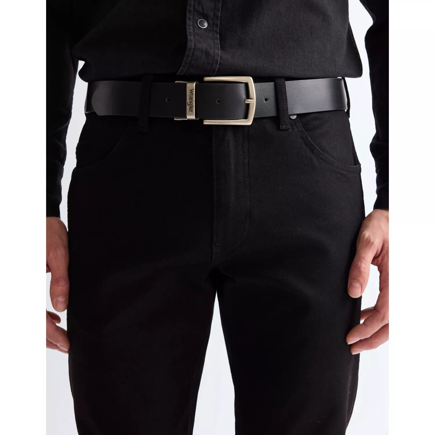 PASEK 2SIDED BELT BLACK