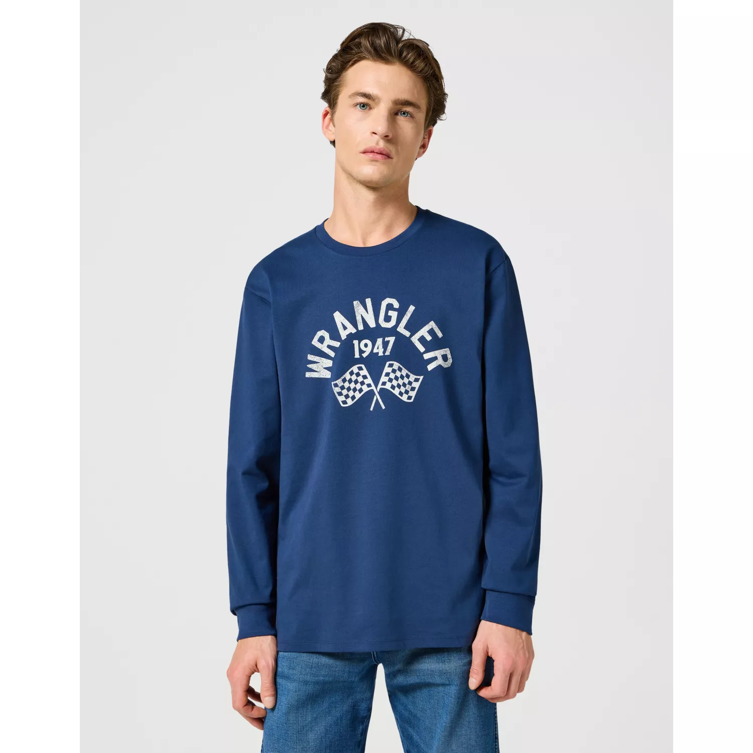 112357447  XL T-shirt LS GRAPHIC NAVY