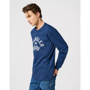 112357447  XL T-shirt LS GRAPHIC NAVY
