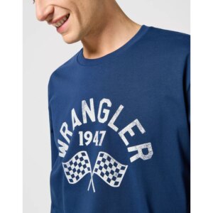 112357447  XL T-shirt LS GRAPHIC NAVY