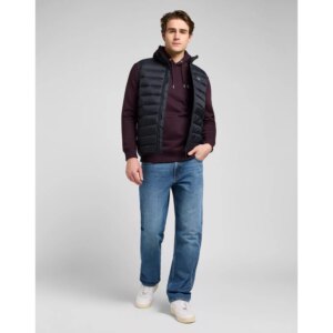 112370535 00 XL STAND COLLAR PUFFER VEST BLACK KUR