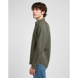 112370548 00 M PATCH SHIRT OLIVE GRAY KOSZULA