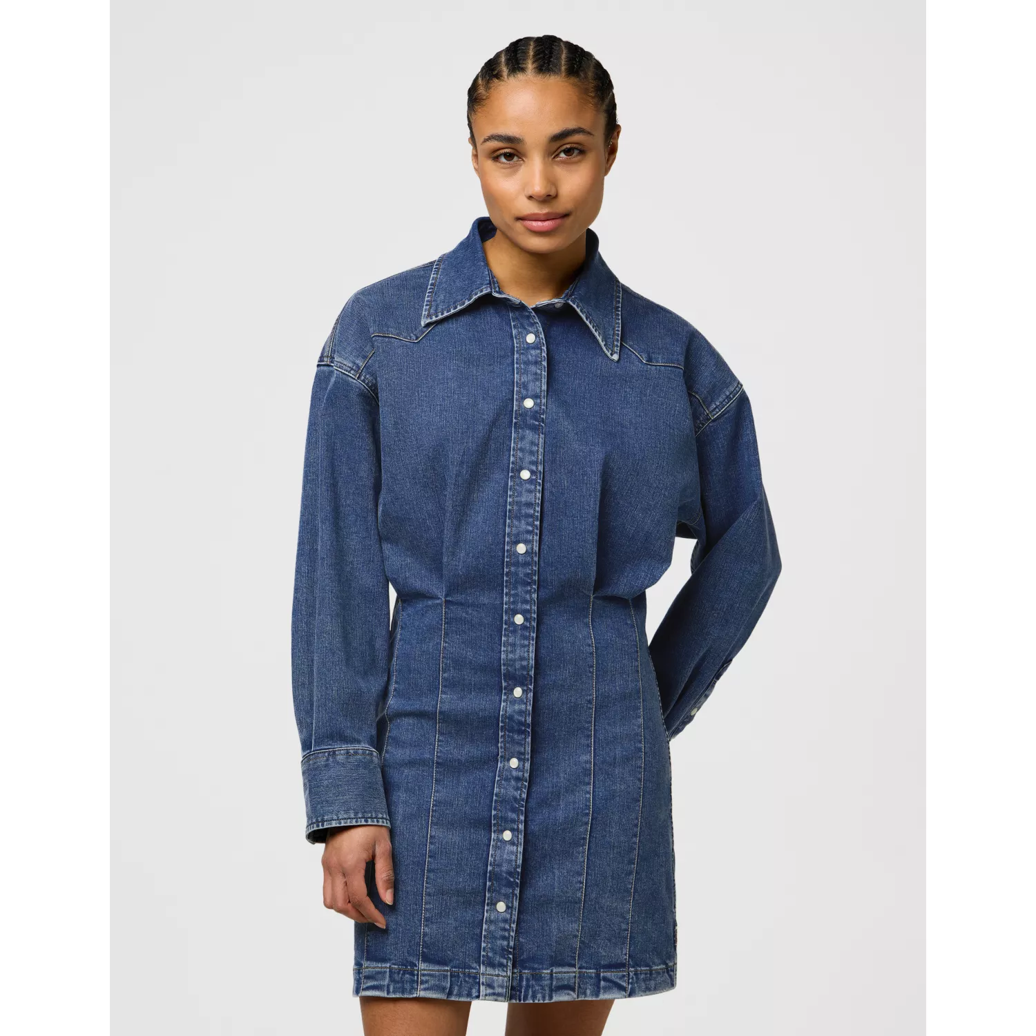 DARTED SKIRT DRESS SAPPHIRE TRACE S