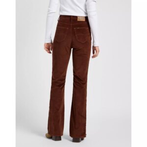 ZIPPED BOOTCUT LUXE BROWN SPODNIE