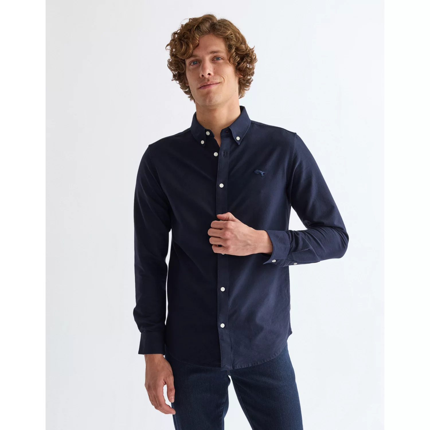 112357241 00 XXL Koszula  OXFORD SHIRT DARK NAVY