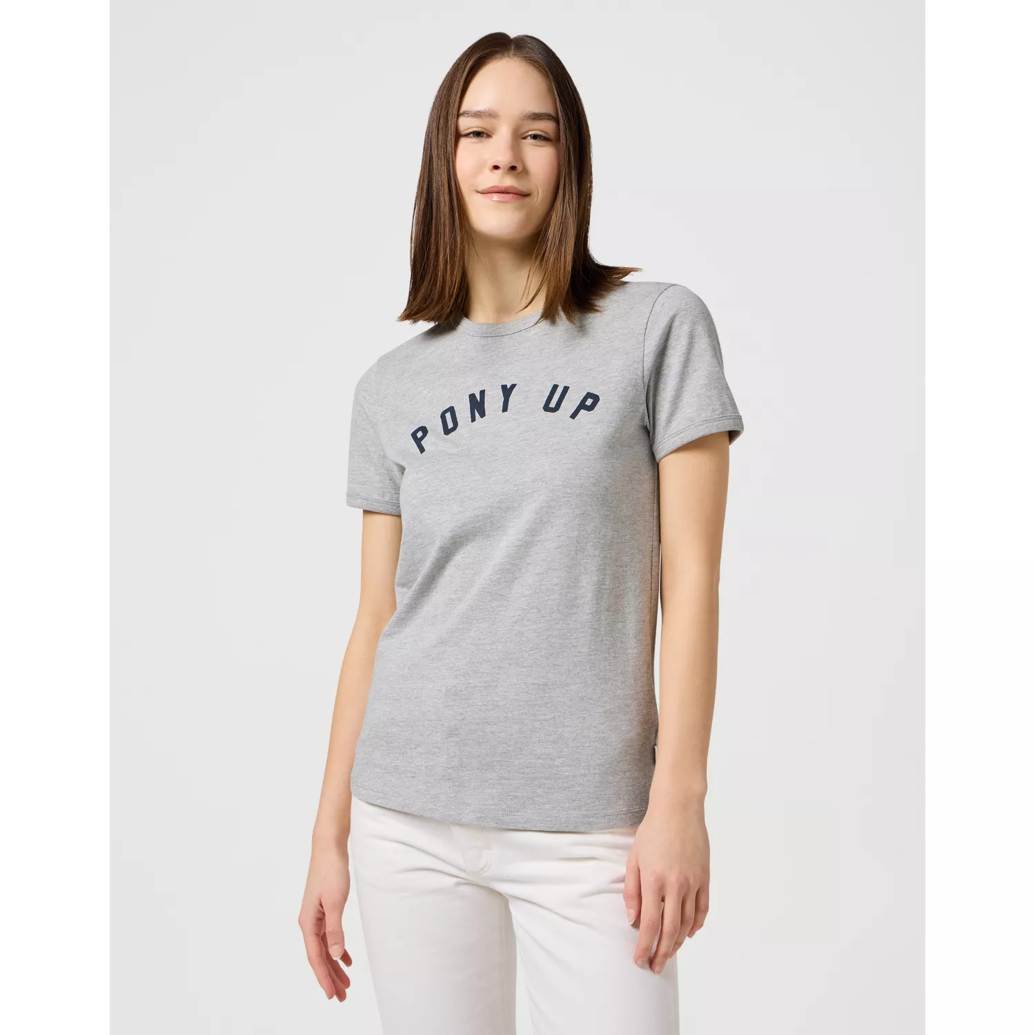 RINGER TEE MID GREY MEL