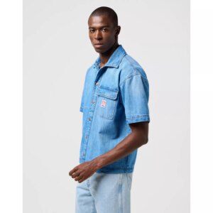 112362747 00 M SS CJ OVERSHIRT MID WASH