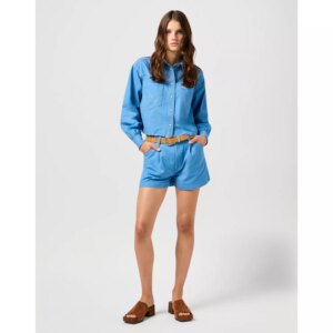 CUT OFF SHIRT COTTON CANDY BLUE