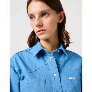 CUT OFF SHIRT COTTON CANDY BLUE