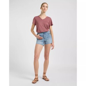 112363617 00 S V NECK TEE HENNA