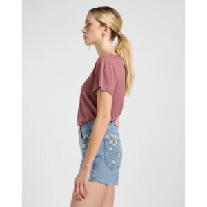 112363617 00 S V NECK TEE HENNA