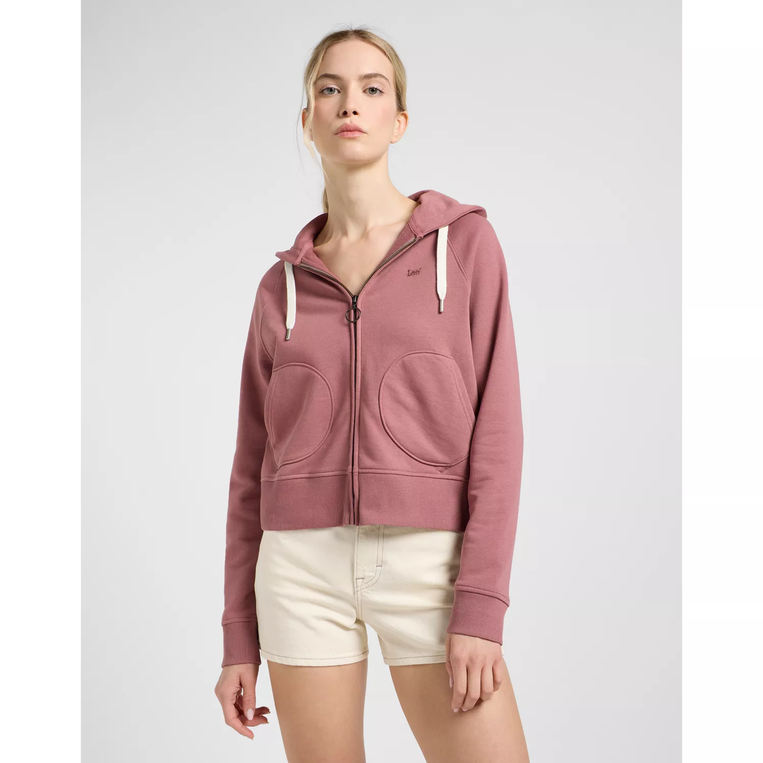 ZIP THROUGH HOODIE HENNA