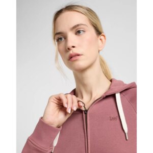 ZIP THROUGH HOODIE HENNA