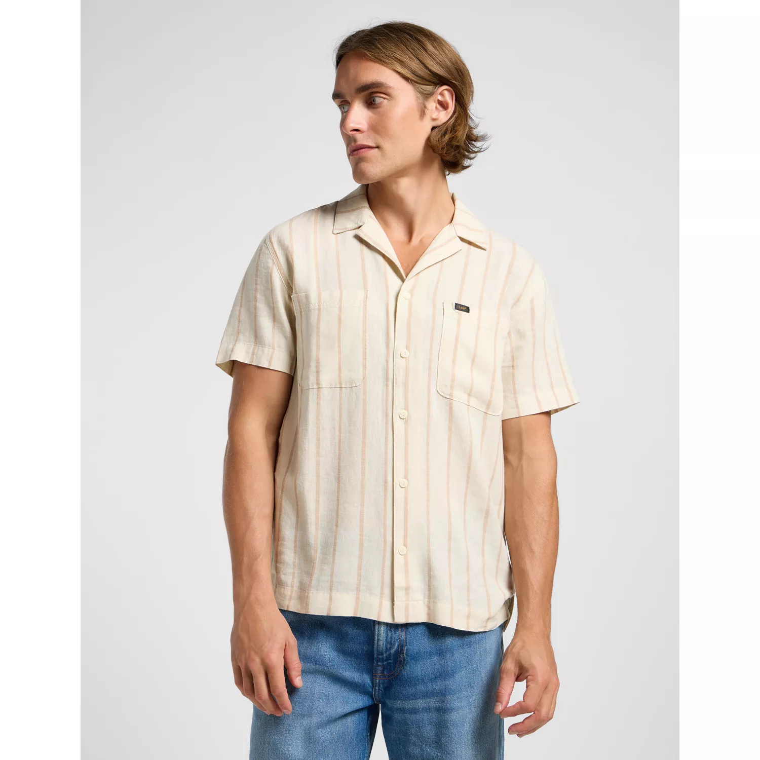 2 PKT CAMP SHIRT SOY BEAN