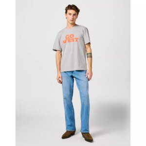 GRAPHIC TEE MID GREY MEL