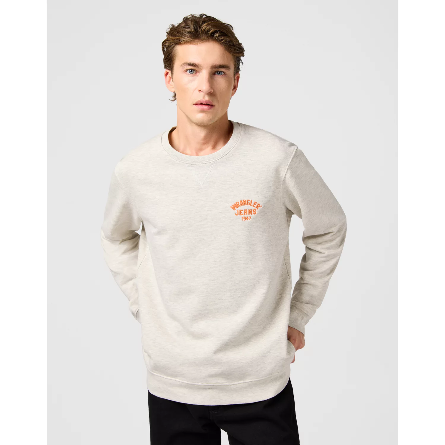 SMALL LOGO CREW OAT MELEE