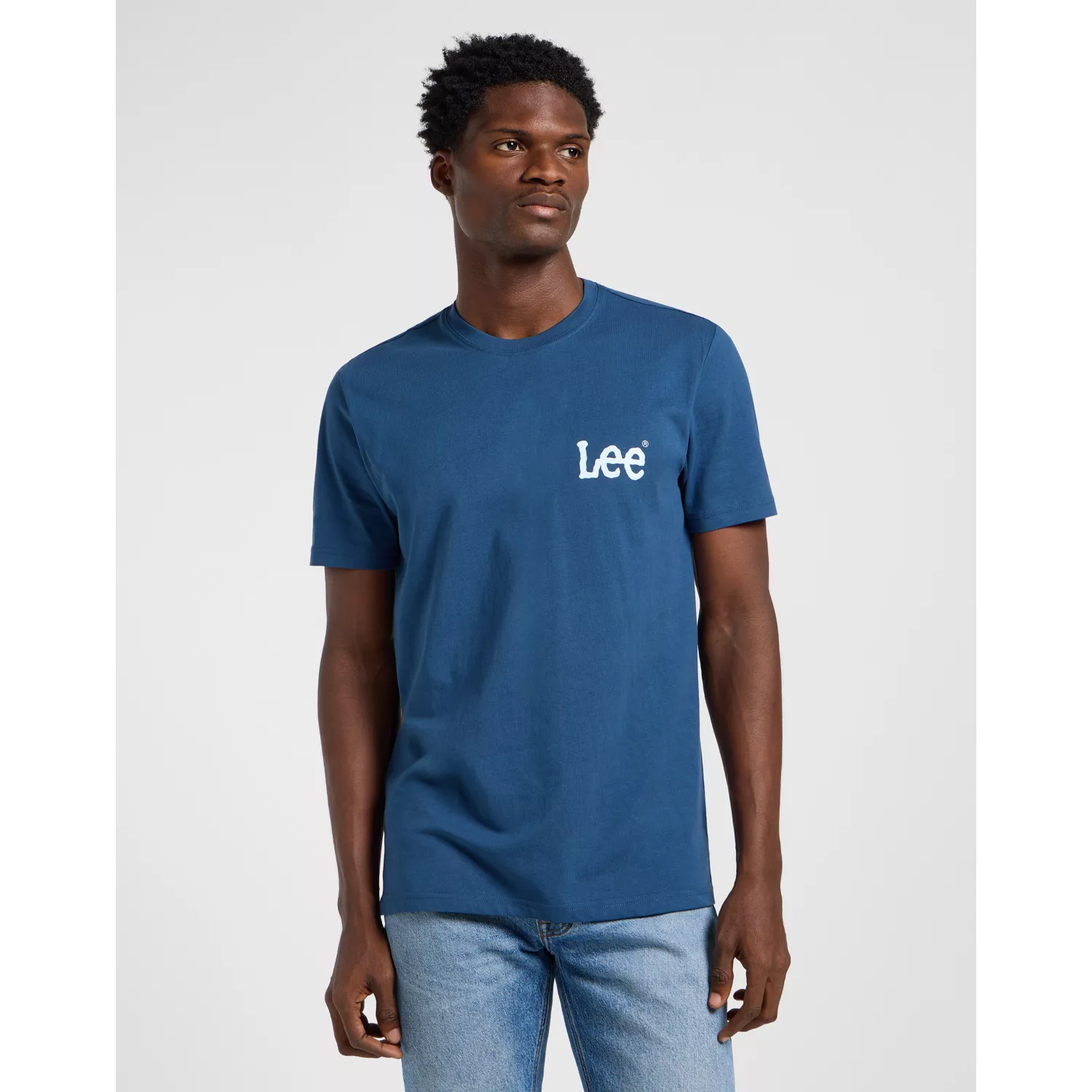 MEDIUM WOBBLY LEE TEE ORION BLUE