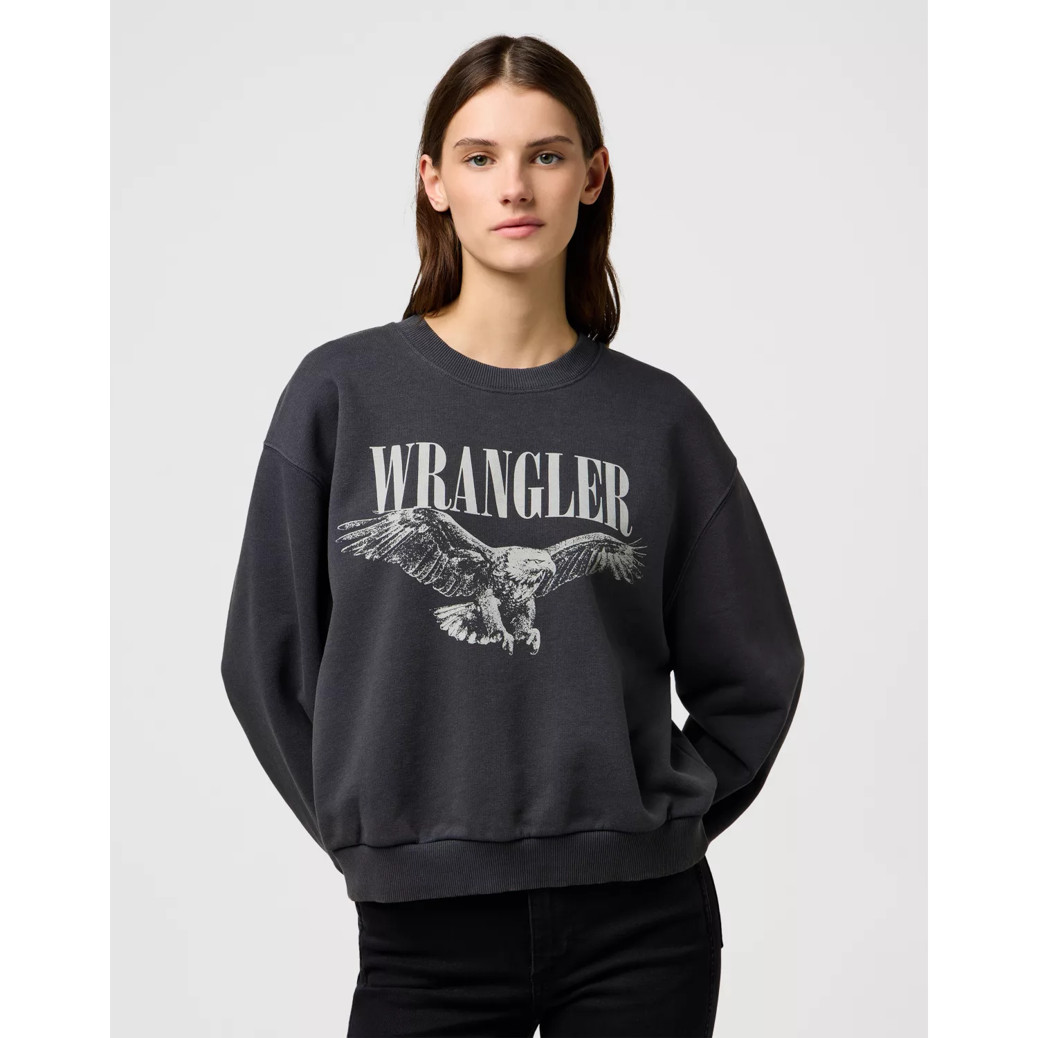 OVERSIZED SWEAT FADED BLACK BLUZA
