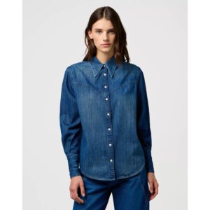 YOKE DENIM SHIRT SPARKLE BLUE