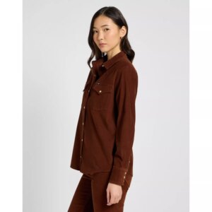 REGULAR WESTERN SHIRT LUXE BROWN KO
