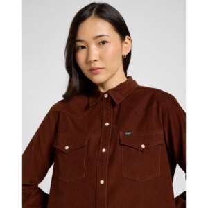 REGULAR WESTERN SHIRT LUXE BROWN KO