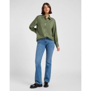 BALLOON SLEEVE SHIRT OLIVE STONE