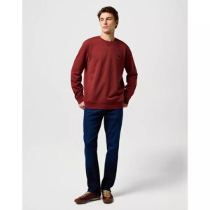 112371464 00 XL SIGN OFF CREW FIRED BRICK BLUZA