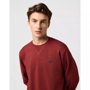 112371464 00 XL SIGN OFF CREW FIRED BRICK BLUZA