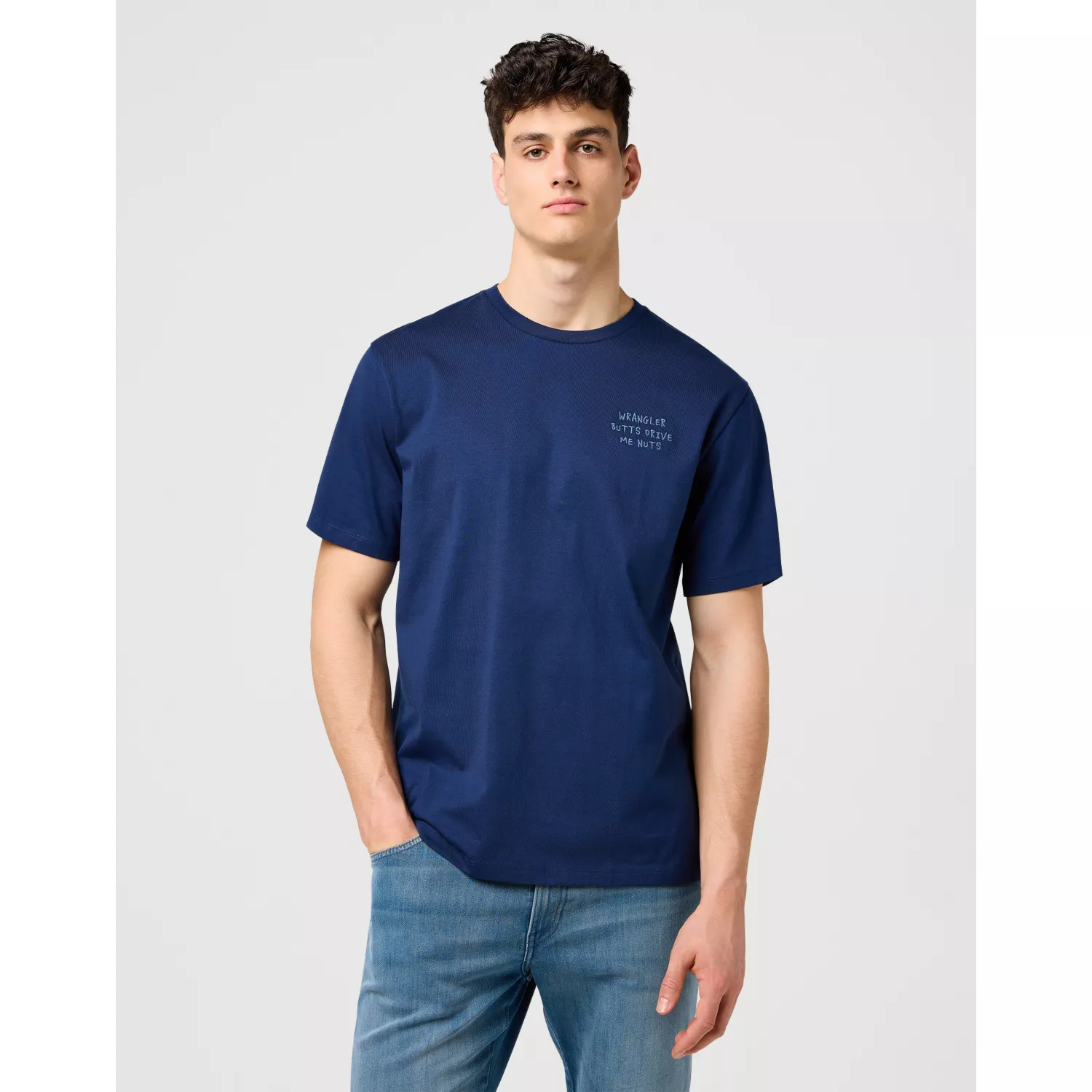 EMBROIDERY TEE NAVY KOSZULKA