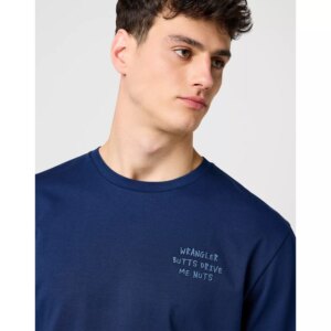 EMBROIDERY TEE NAVY KOSZULKA
