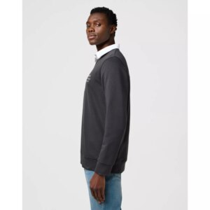 EMBROIDERY CREW FADED BLACK BLUZA