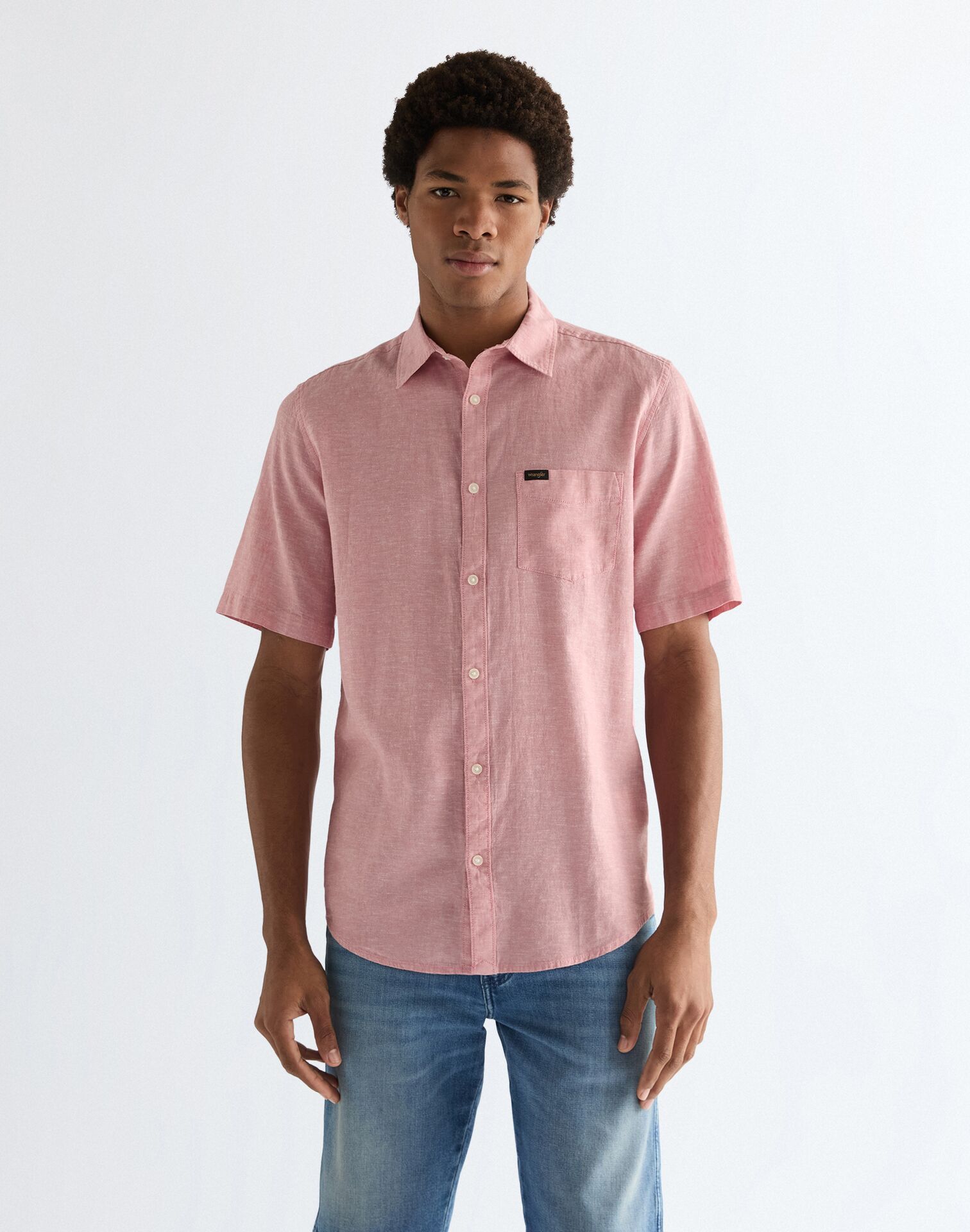 KOSZULA SS 1 PKT SHIRT DUSTY ROSE