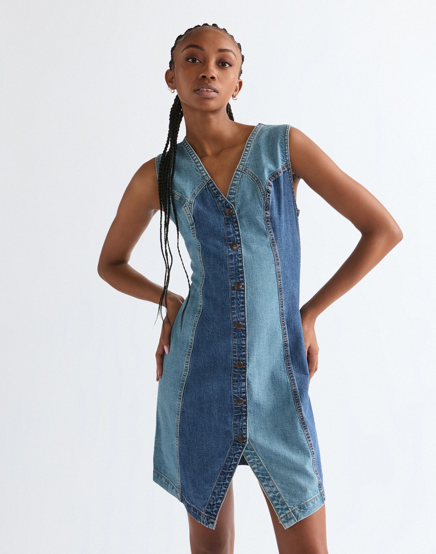 SUKIENKA VEST DRESS PATCHWORK
