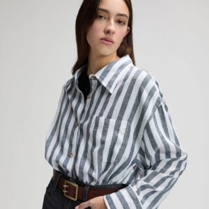 KOSZULA LOOSE SHIRT RIVET NAVY