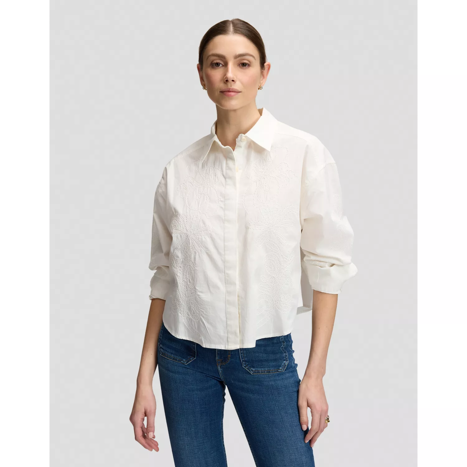 Koszula CUFFED SHIRT ECRU