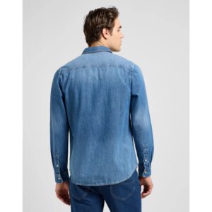 LEESURE SHIRT MID BLUE DENIM KOSZUL