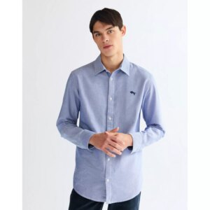 112350481 00 L KOSZULA LS SHIRT OXFORD BLUE