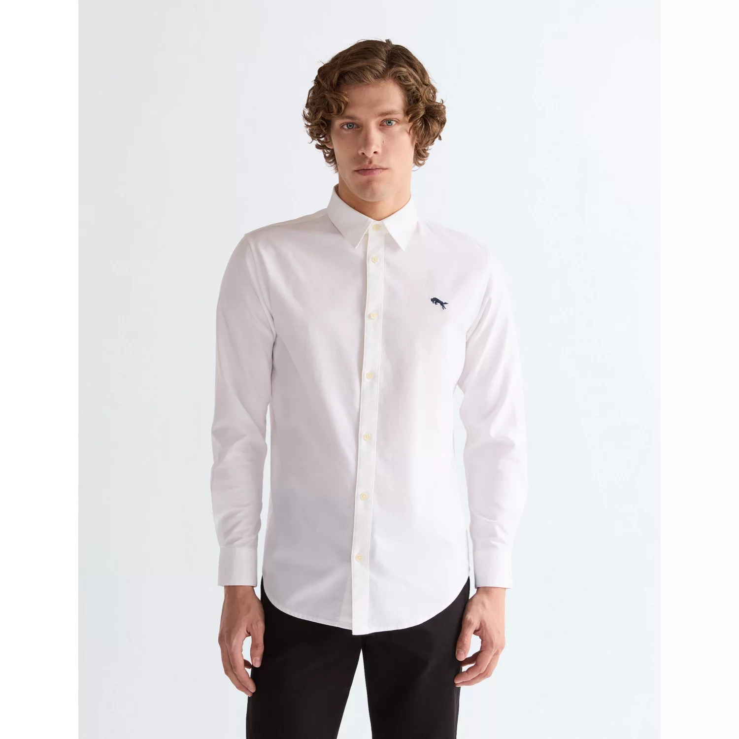 112350485 00 S Koszula LS SHIRT WHITE OXFORD