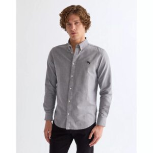 112357230 00 M Koszula  OXFORD SHIRT GREY