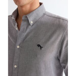 112357230 00 M Koszula  OXFORD SHIRT GREY