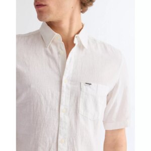 112362728 00 L KOSZULA SS 1 PKT SHIRT WHITE