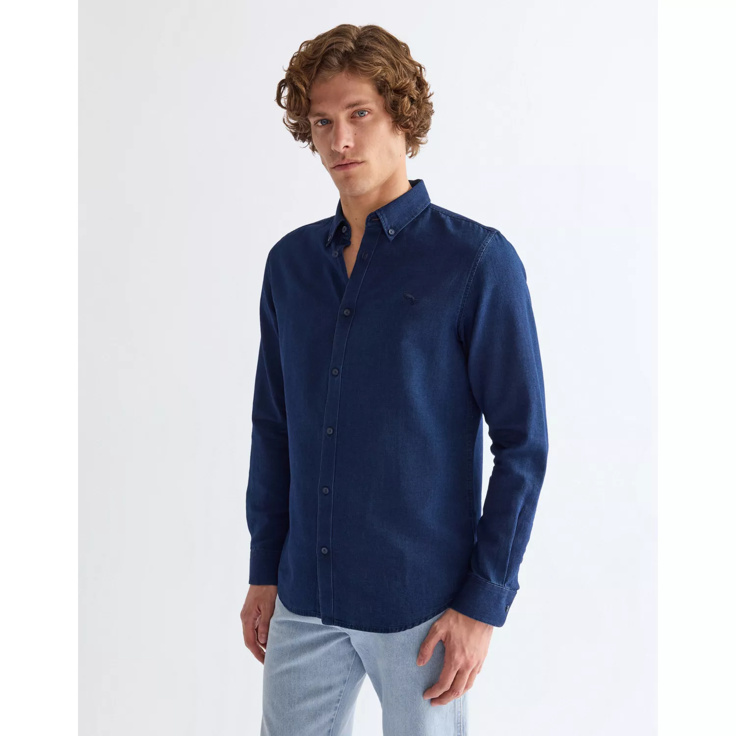 112364234 00 3XL KOSZULA OXFORD SHIRT INDIGO OXFOR