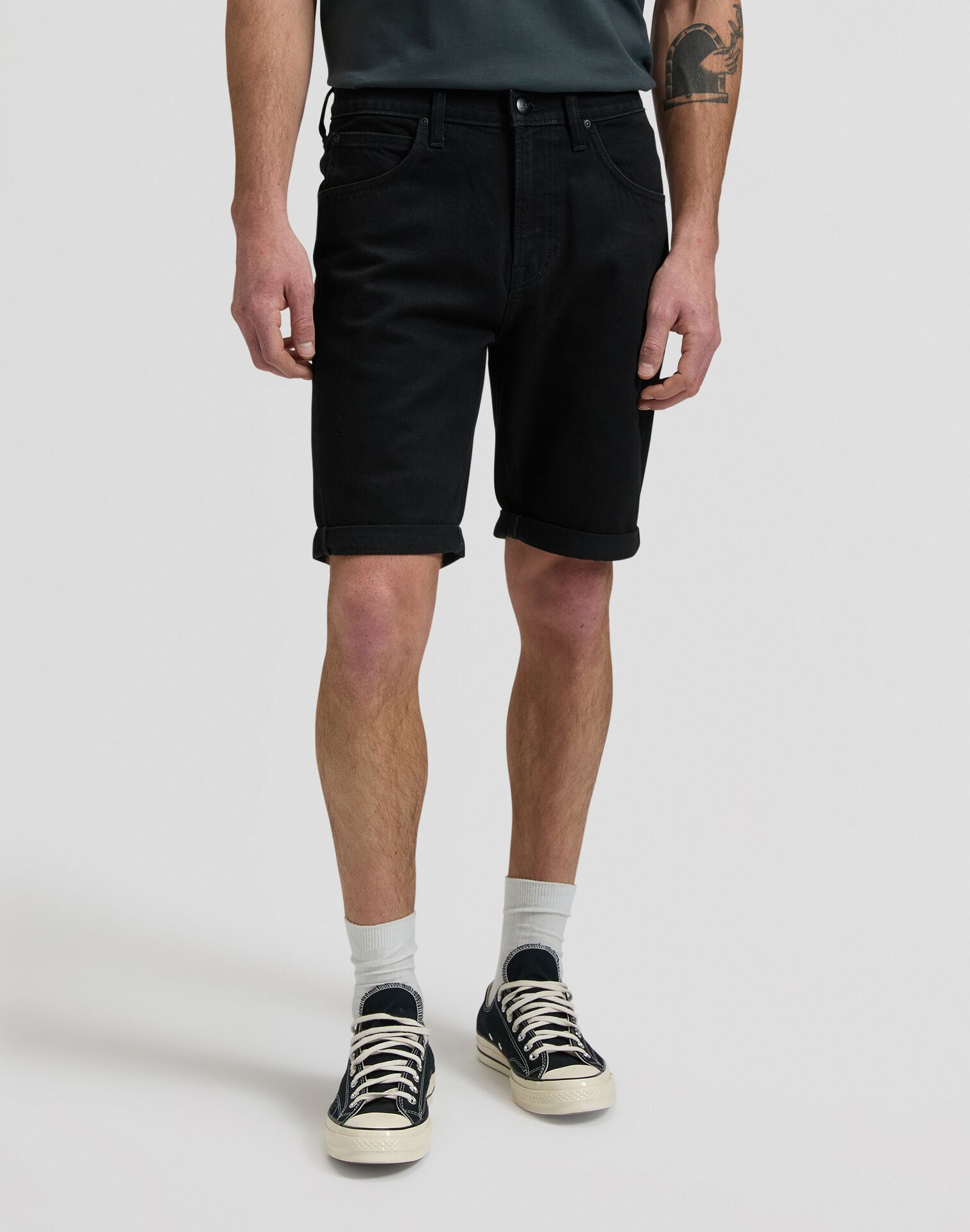 112376371 00 31 SZORTY 5 POCKET SHORT CLEAN BLACK