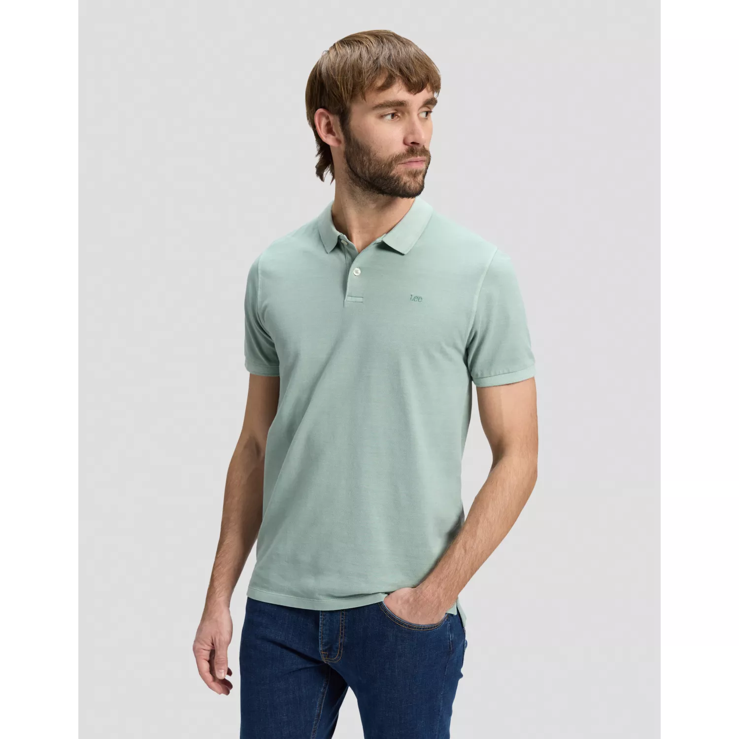 112376465 00 XXL KOSZULKA GARMENT DYE POLO DESERT