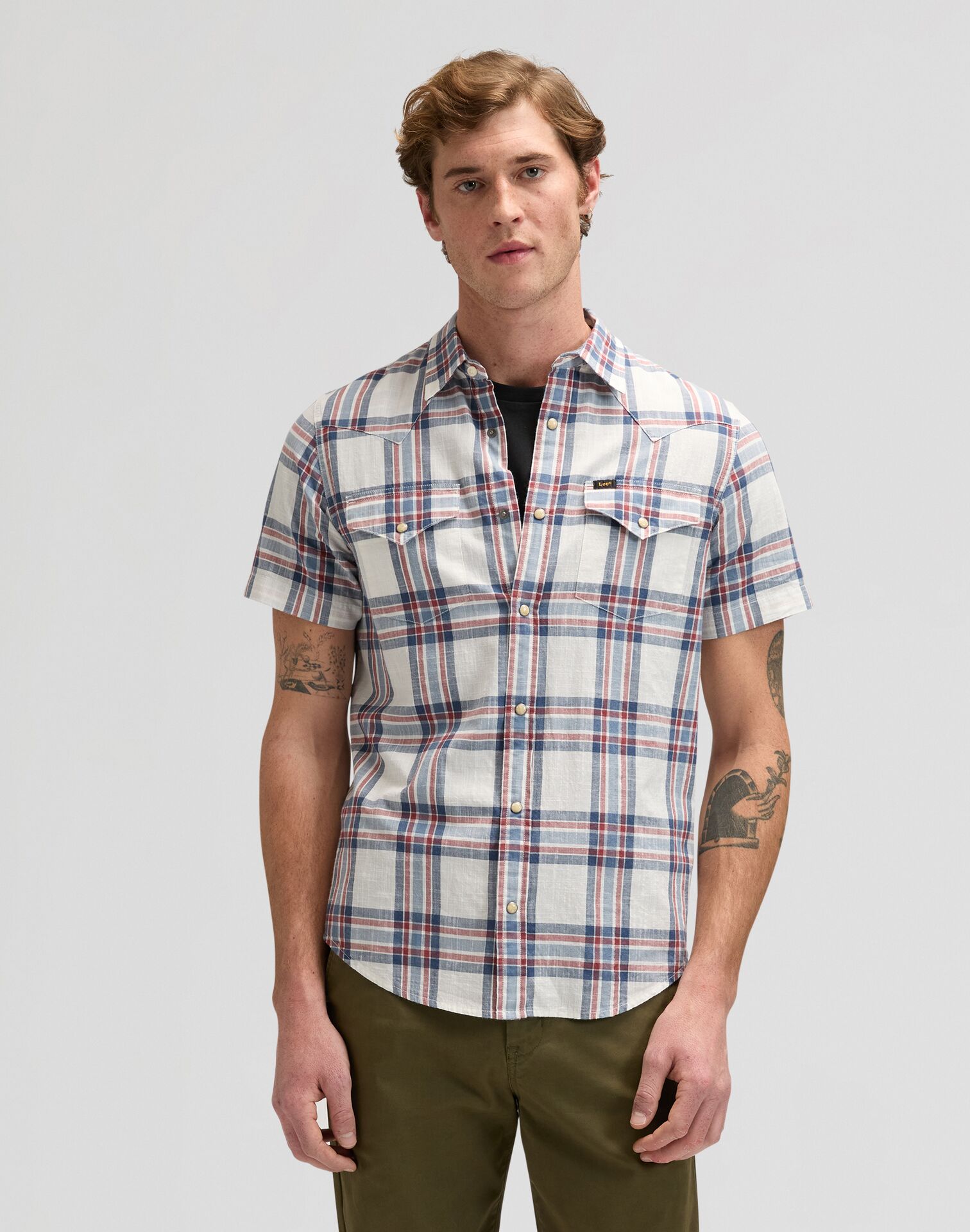 112376545 00 M KOSZULA SS WESTERN SHIRT ACADEMY BL