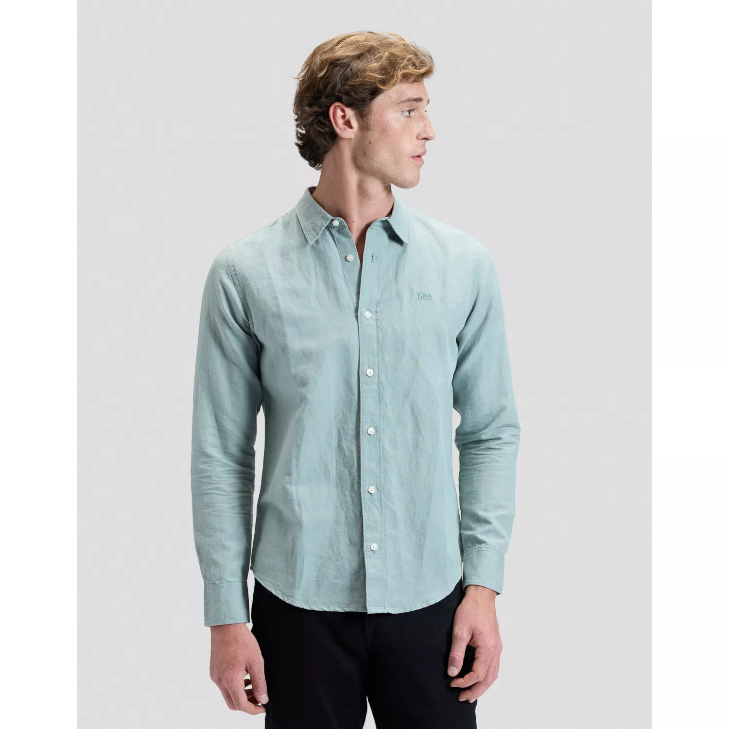 112376550 00 L KOSZULA LEE SHIRT DESERT SAGE