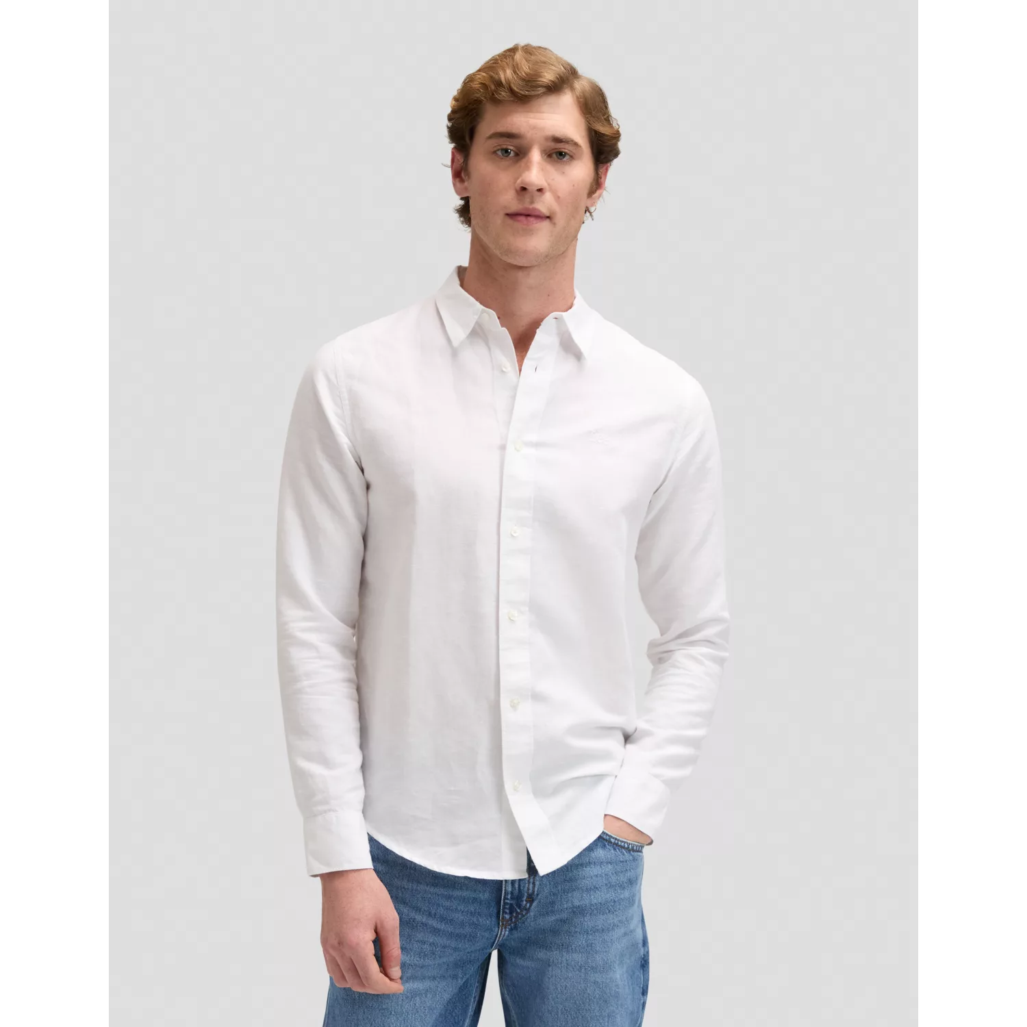 112376559 00 XL KOSZULA LEE SHIRT BRIGHT WHITE