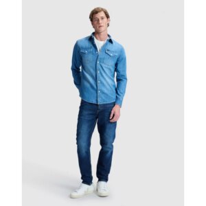 112376581 00 XXL KOSZULA REGULAR SHIRT BLUE DUSK