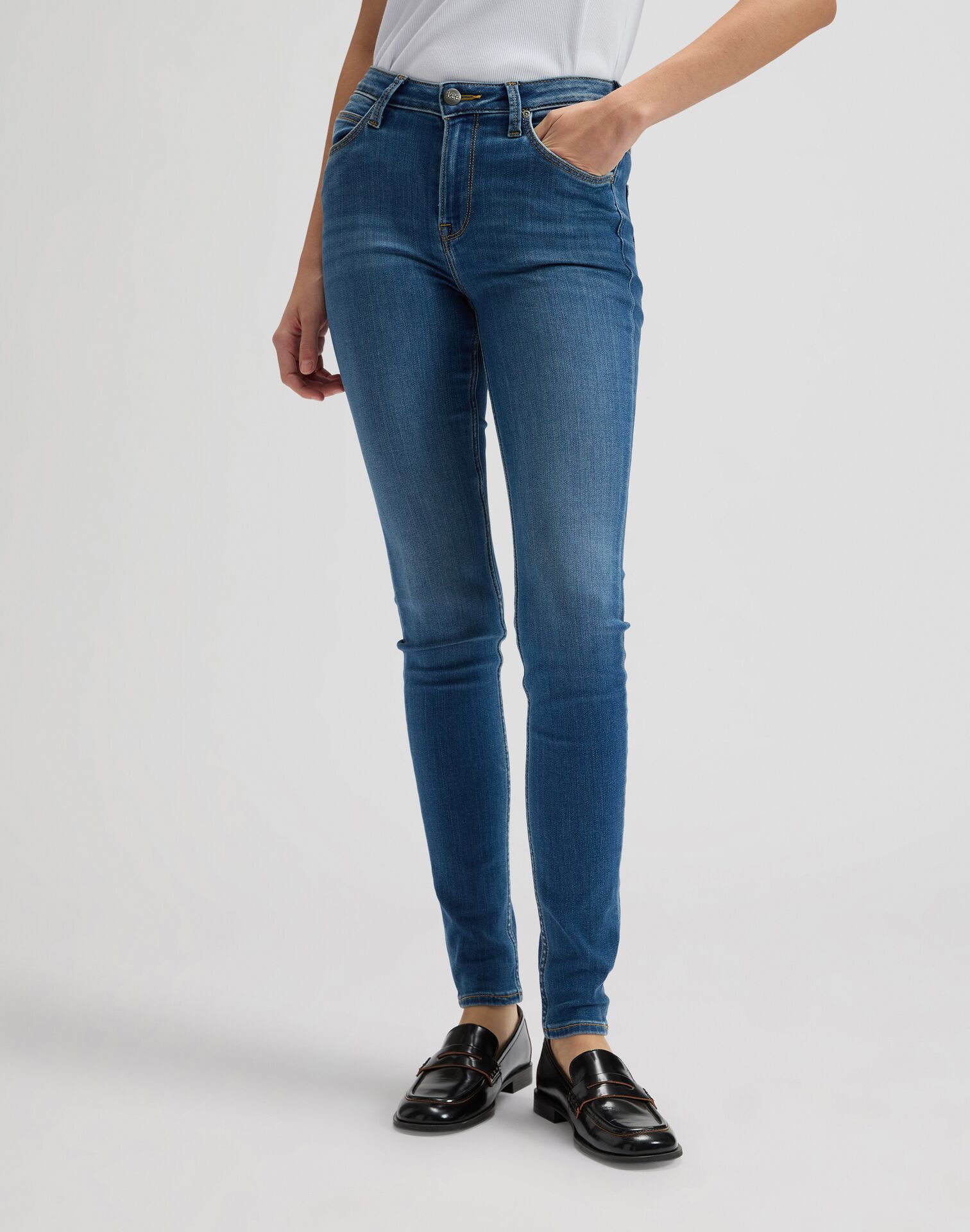 112376763 29 28 SPODNIE SCARLETT HIGH BUDDY BLUE