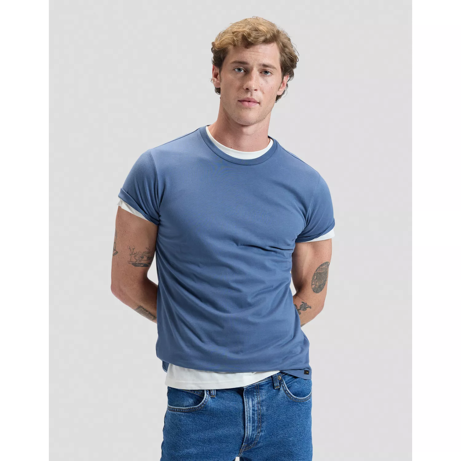 112376923 00 L KOSZULKA TWIN PACK CREW ACADEMY BLU